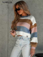 O'La Bianka Damen Pullover Rainbow