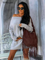 Zocco Damen Boho Tasche mit Fransen