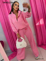 Pink Mania Freizeitanzug Damen Pink mit Logo Detail