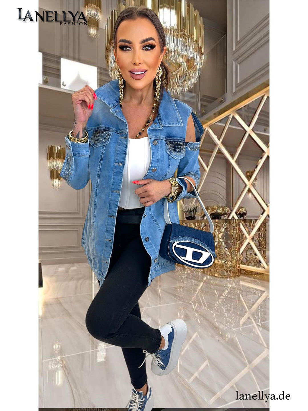 Lola Bianka Damen Jeans Jacke