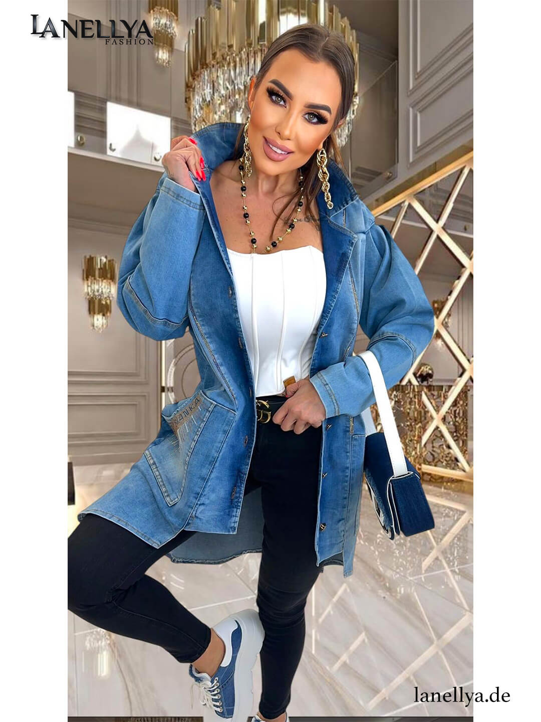 Lola Bianka Damen Jeans Jacke