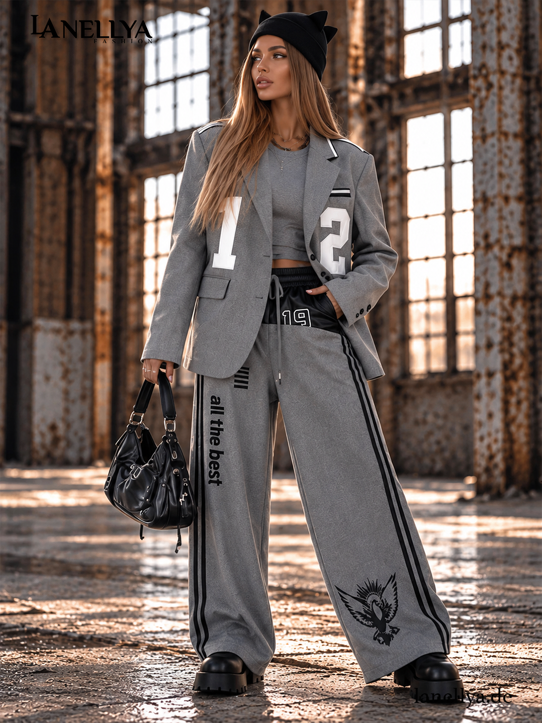 Gerber Fashion Damen 2-teiliges Set Grau – Blazer & Hose