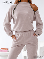 Basari Damen Freizeit Set Beige Universalgröße M-L