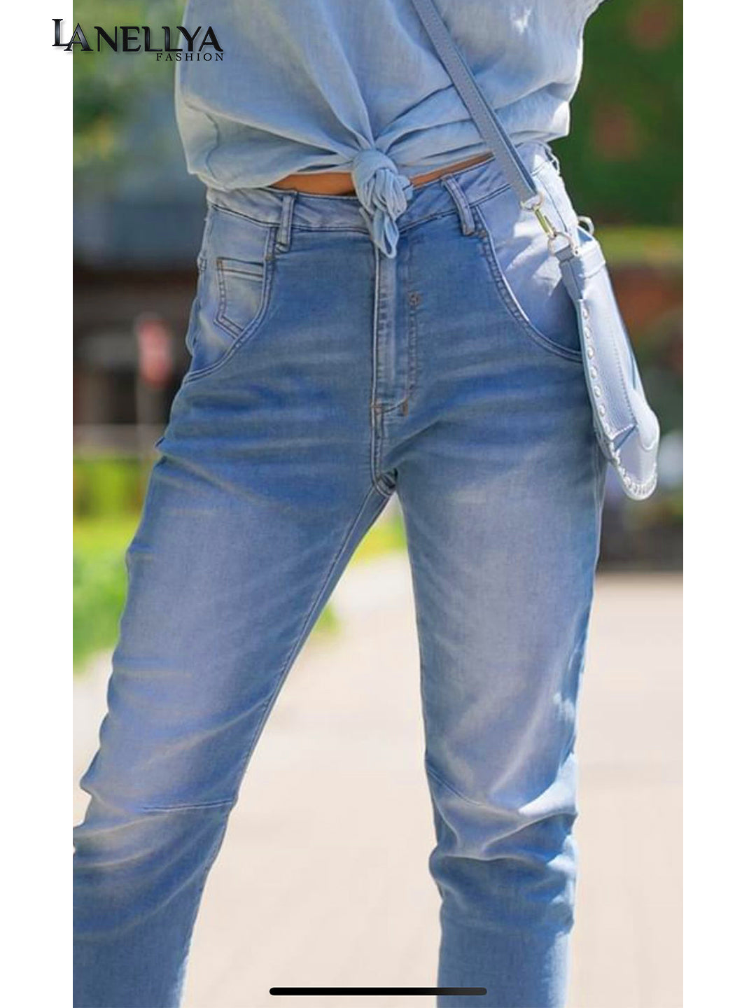 Bastet Jeans Hose Damen in Blau – modischer Schnitt und bequeme Passform