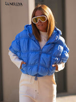 Blaue Damen Steppweste Bastet – modische Pufferweste mit Reißverschluss