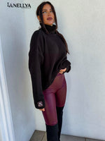 By Me Oversize Rollkragenpullover Schwarz für Winter