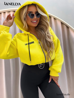 Cropped Hoodie Damen La Monne Streetstyle