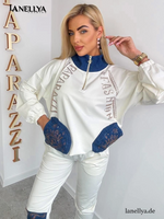 Damen Zweiteiler Streetstyle Set Paparazzi mit Sweatshirt und Jogginghose