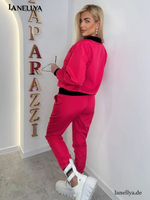 Damen Jogginganzug Set Pink modern elegant Paparazzi