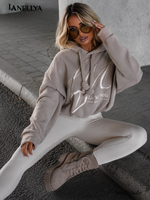 Damen Kapuzen Sweatshirt Beige La Monne EST 2021