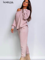 Damen Set Oberteil und Hose – La Blanche Outfit bequem und modern