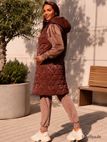 Damen Weste Braun von La Diva aus 100% Polyester für City Looks