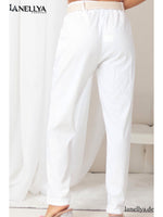 Elegante High Waist Hose Damen weiß für City Looks