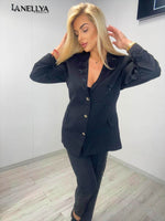 Elegantes Damen Set Paparazzi mit Blazer und Hose bei Lanellya