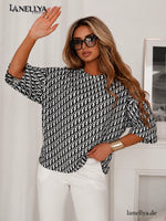 La Noir Damen Shirt Schwarz Weiß für moderne Casual und City Looks