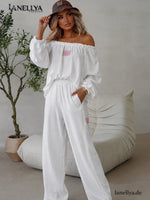 Laki Damen Komplett Set Weiß für Sommer Urlaub und City Looks