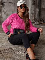 Laki Damen Velours Komplett Set Pink mit Sweatshirt und Hose