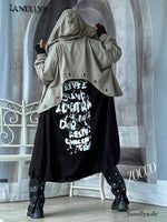 Langer Damen Cardigan Mantel mit Kapuze und Taschen Zocco