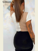 Lola Bianka Body Damenmode Trendfarben Beige