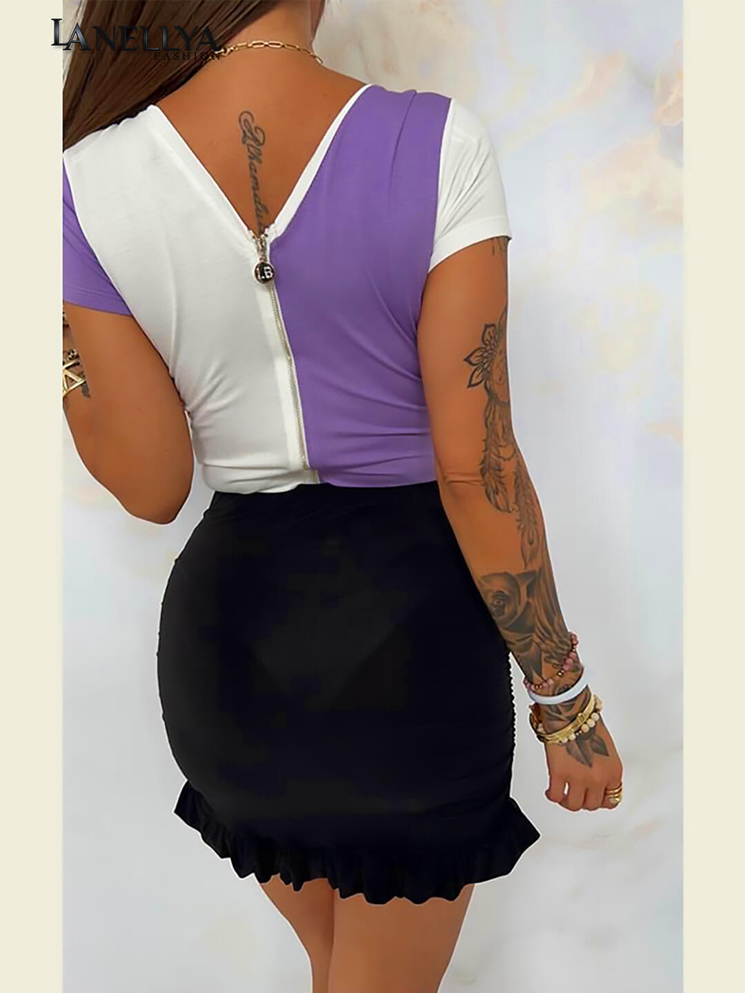 Lola Bianka Body Damenmode Trendfarben Lila