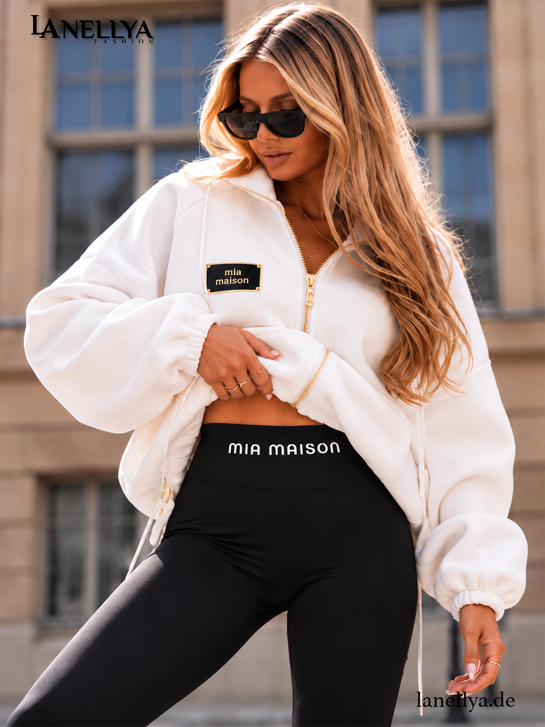 Mia Maison Stretch Leggings Damen Schwarz S–L