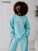 Miss City Damen Pullover Mint Pink für Freizeit und Streetstyle