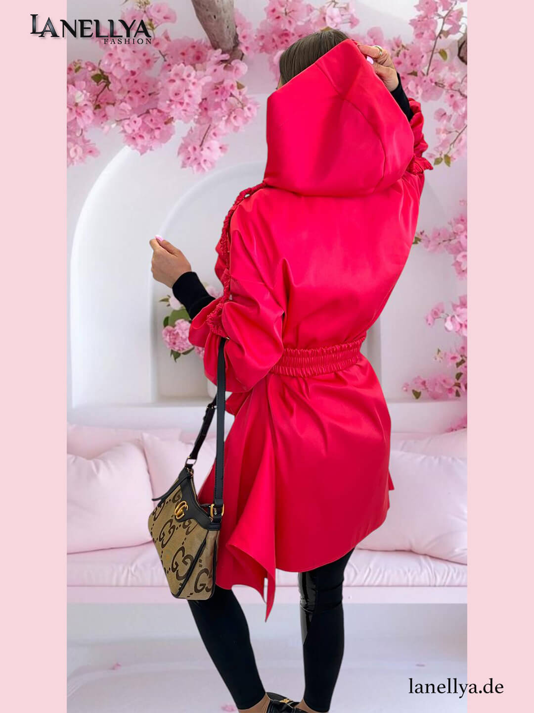 Moderner Damen Mantel Pink City Look Lola Bianka
