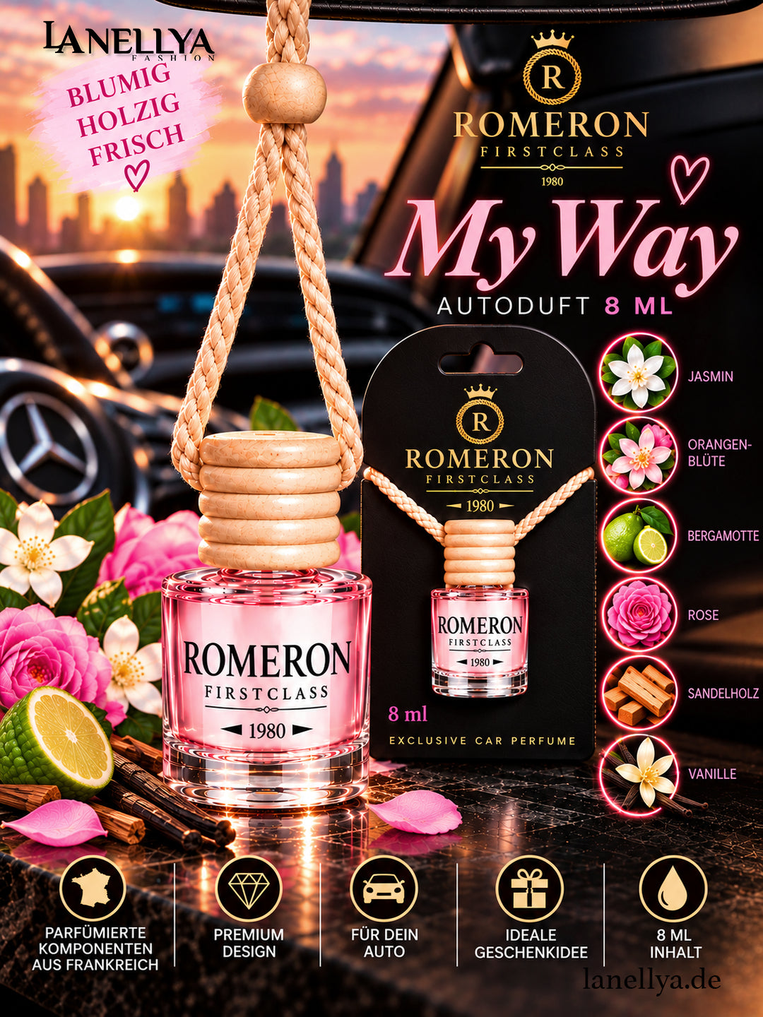 Romeron Autoduft My Way 8 ml – Luxus Duft fürs Auto