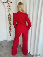 Paparazzi Damen Set Rot Business und Event Outfit