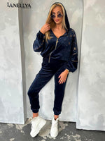 Paparazzi Damen Komplett Set in dunklem Look mit eleganten Details