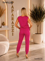 Paparazzi Damen Outfit Pink mit Strass Details und bequemem Schnitt