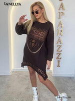 Paparazzi Fashion Glam Kleid Damen Streetstyle