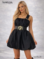 Paparazzi Kleid Schwarz elegantes A Linien Kleid