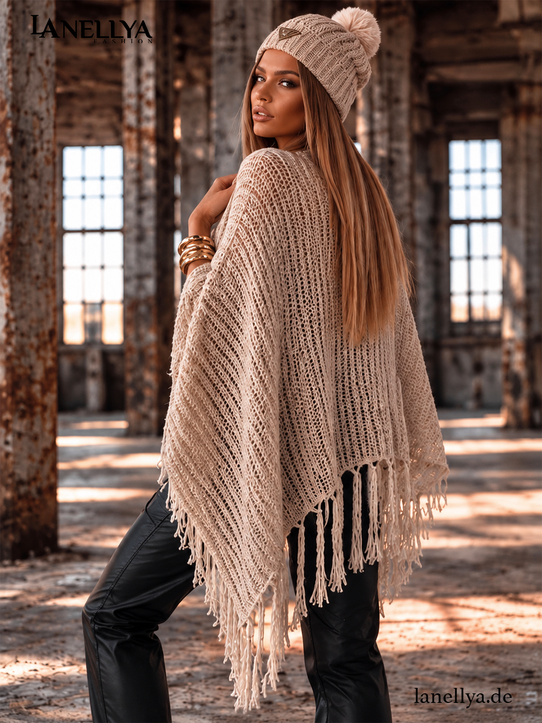 Paparazzi Mütze und Schal Set in Sandbeige für moderne Herbst- und Winterlooks