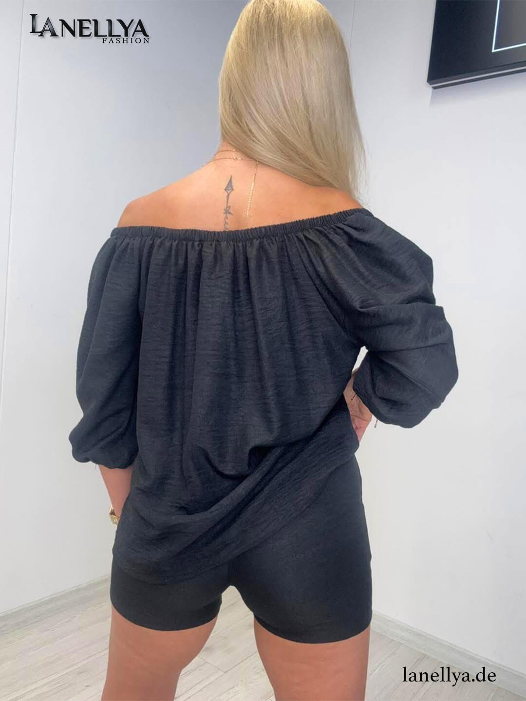 Paparazzi Outfit Damen schwarz gold modern für Events und City