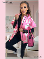 Pinke Damen Weste mit Kapuze und Reißverschluss Lola Bianka