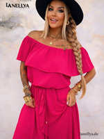Pinkes Damen Kleid mit Volant Lola Bianka