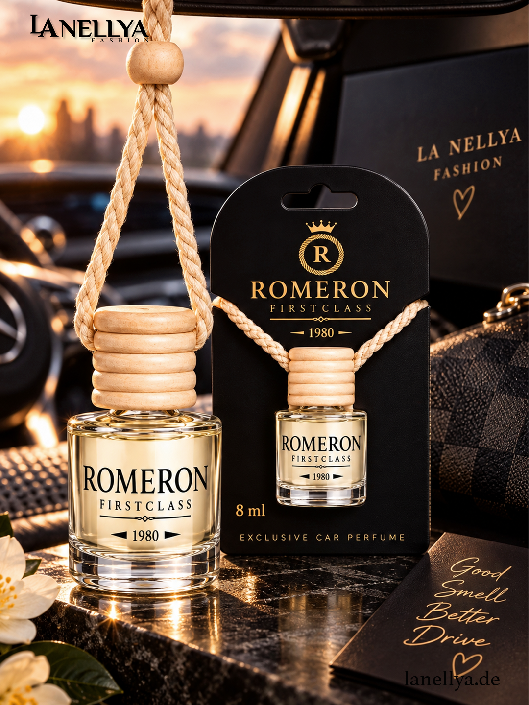     Romeron Autoduft Gods Girl 8 ml mit Holzdeckel und Schnur