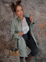Salbei Damen Steppjacke mit Reißverschluss Lola Bianka