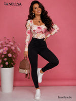 Schwarze Damen Leggings figurbetont mit elastischem Stoff