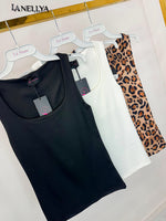 Schwarzes Damen Tanktop Lil Glam Basic Top
