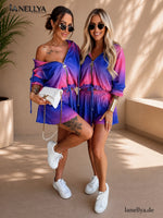 Stylisches Damen Set mit Farbverlauf Streetstyle Outfit
