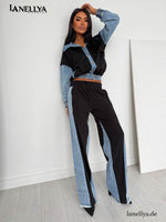 Stylisches Lil Glam Damen Zweiteiler Outfit in moderner Passform