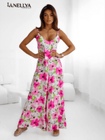 Wide Leg Overall mit farbigem Print